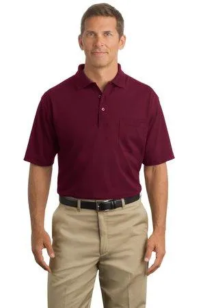 DISCONTINUED CornerStone - Industrial Pocket Pique Polo. CS402P