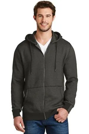 DISCONTINUED District Made - Mens Mini Stripe Full-Zip Hoodie. DM390