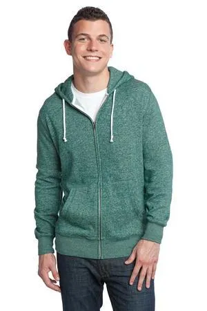 DISCONTINUED District - Young Mens Marled Fleece Full-Zip Hoodie DT192