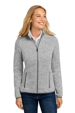 Port Authority Ladies Sweater Fleece Jacket. L232