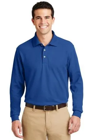 DISCONTINUED Port Authority Long Sleeve EZCotton Pique Polo. K800LS