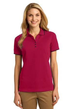 DISCONTINUED Port Authority Ladies Rapid Dry Tipped Polo. L454