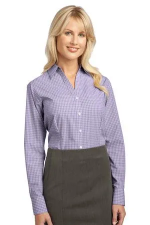 DISCONTINUED Port Authority Ladies Plaid Pattern Easy Care Shirt. L639