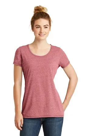 DISCONTINUED New Era  Ladies Tri-Blend Performance Scoop Tee. LNEA130