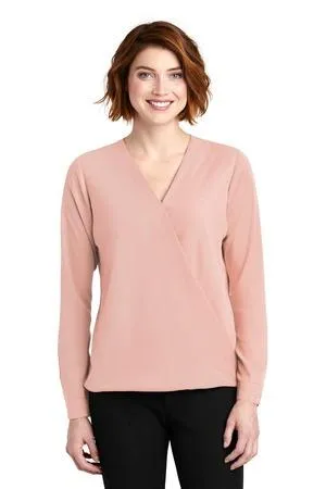 DISCONTINUED Port Authority  Ladies Wrap Blouse. LW702