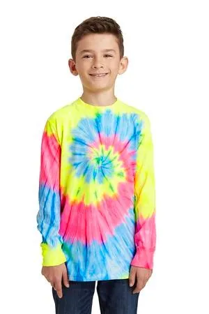 DISCONTINUED Port & Company Youth Tie-Dye Long Sleeve Tee.  PC147YLS