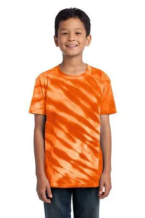 DISCONTINUED Port & Company - Youth Tiger Stripe Tie-Dye Tee. PC148Y