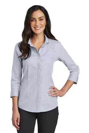 DISCONTINUED Red House  Ladies 3/4-Sleeve Nailhead Non-Iron Shirt. RH690