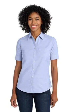 Port Authority Ladies Short Sleeve SuperPro Oxford Shirt. L659