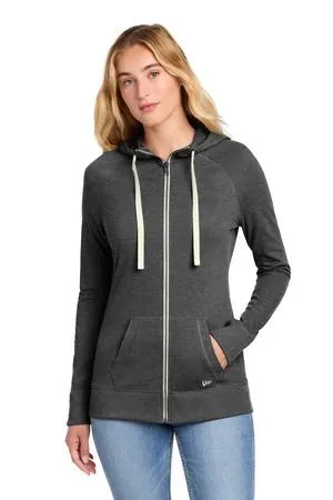New Era  Ladies Sueded Cotton Blend Full-Zip Hoodie. LNEA122