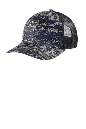 Port Authority  Digi Camo Snapback Trucker Cap C404