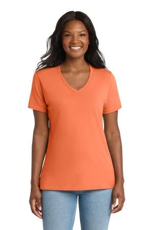 Port & Company Ladies Core Cotton V-Neck Tee. LPC54V
