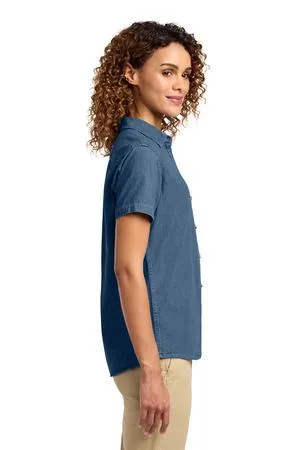Port & Company - Ladies Short Sleeve Value Denim Shirt.  LSP11