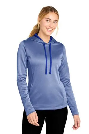 Sport-Tek  Ladies PosiCharge  Sport-Wick  Heather Fleece Hooded Pullover. LST264