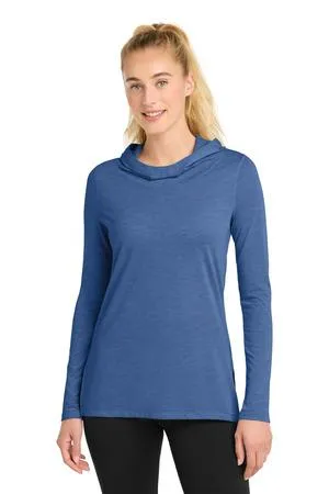 Sport-Tek  Ladies PosiCharge  Tri-Blend Wicking Long Sleeve Hoodie LST406