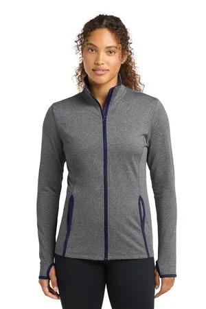 Sport-Tek Ladies Sport-Wick Stretch Contrast Full-Zip Jacket.  LST853