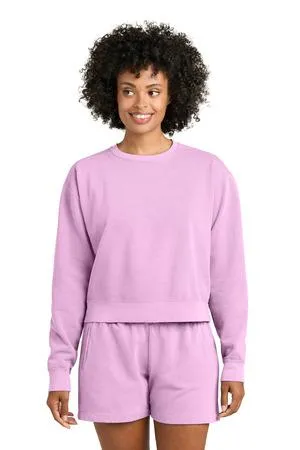 Women's Garment-Dyed Mid-Length Crewneck Sweatshirt