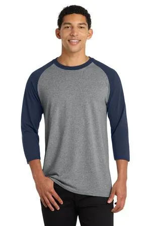 Port & Company Core Blend 3/4-Sleeve Raglan Tee. PC55RS