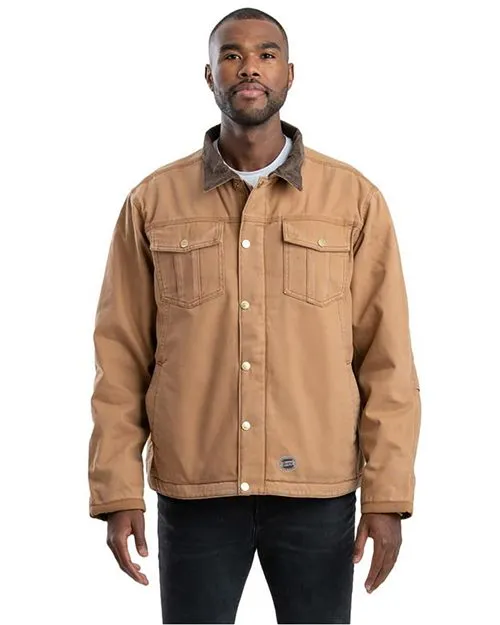 Vintage Washed Sherpa-Lined Work Jacket