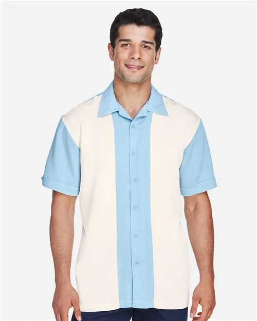 Men's Two-Tone Camp Shirt