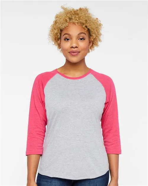 Women's Baseball Fine Jersey Three-Quarter Sleeve Tee