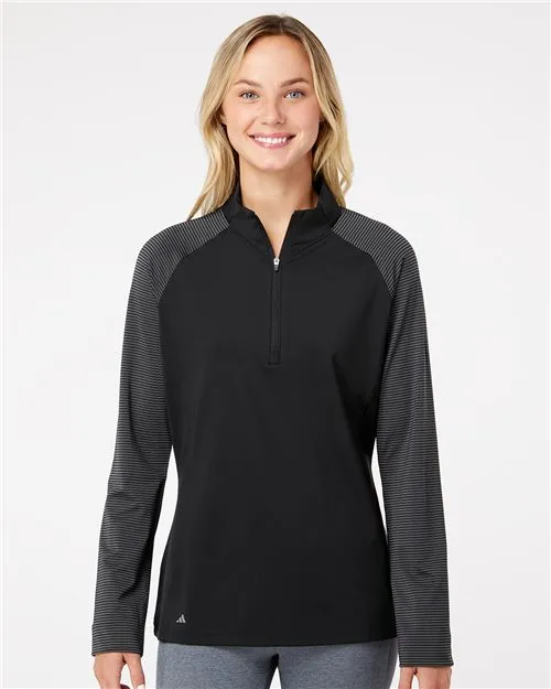 Women's Stripe Block Quarter-Zip Pullover