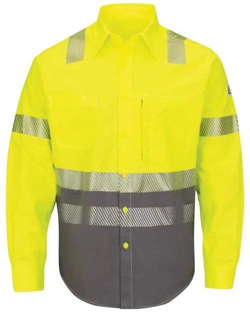 Men's Tall Hi-Visibility Color Block Uniform Shirt - EXCEL FR® ComforTouch® - 7 oz.
