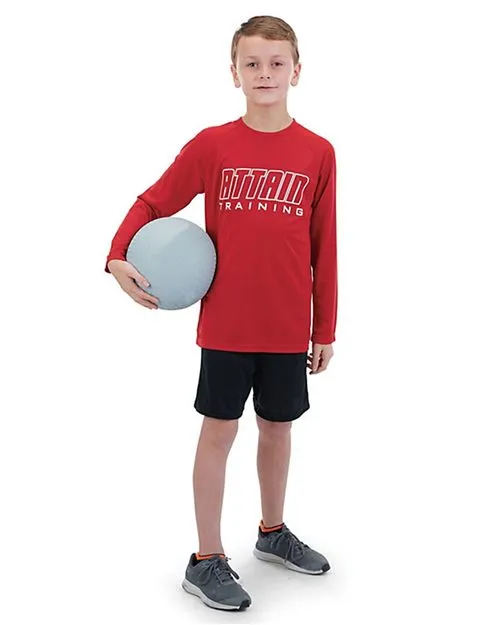 Youth Attain Wicking Long Sleeve Tee