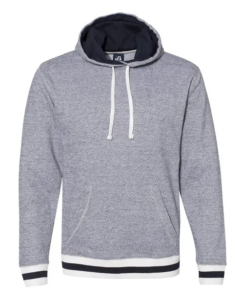 Peppered Fleece Lapover Hooded Sweatshirt