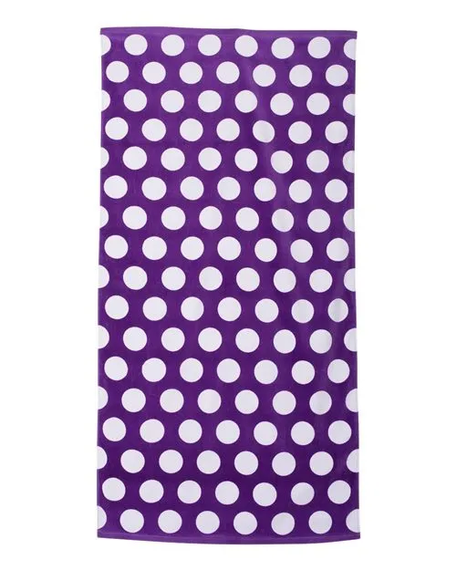 Polka Dot Velour Beach Towel