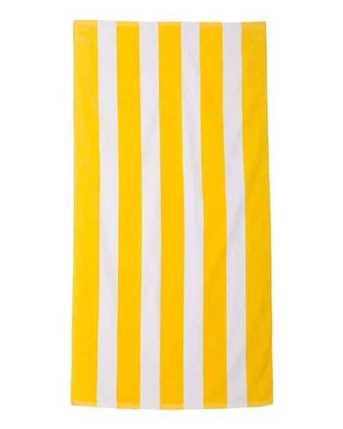 Cabana Stripe Velour Beach Towel