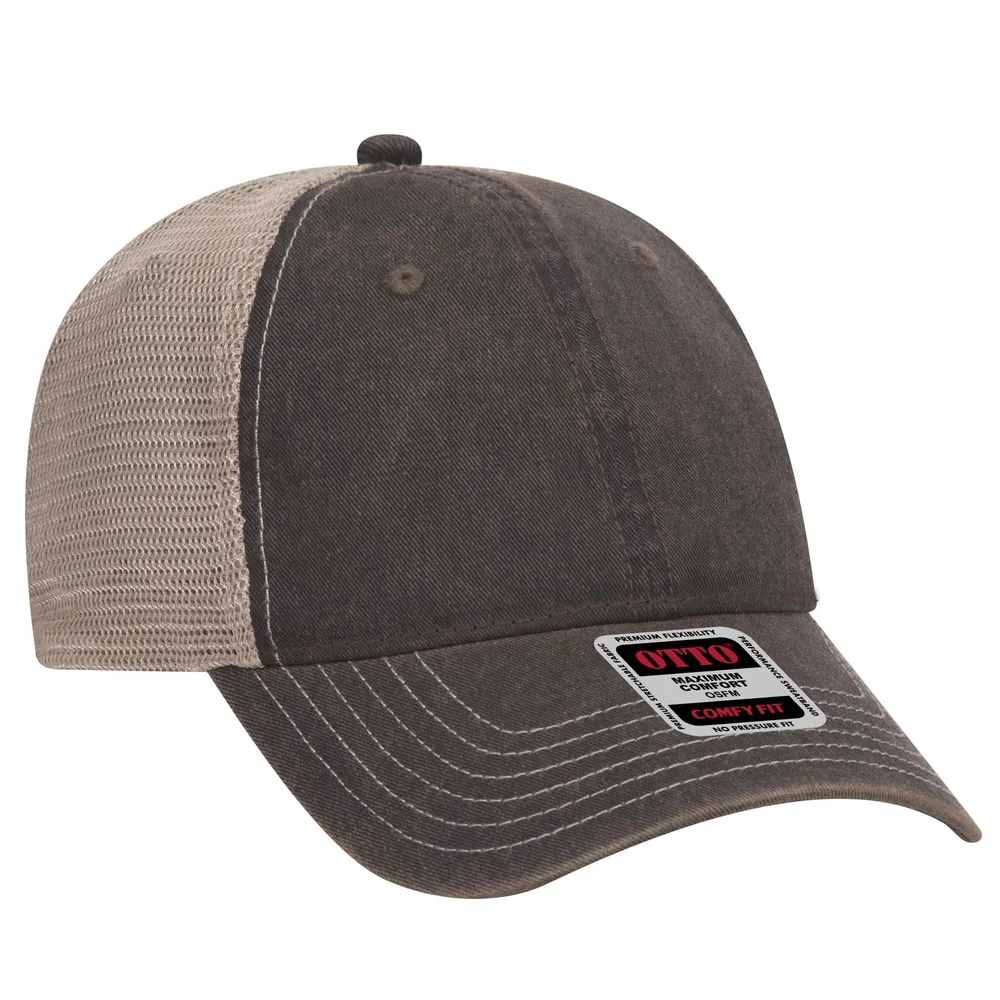 OTTO CAP 6 Panel Low Profile Soft Polyester Mesh Back Baseball Cap