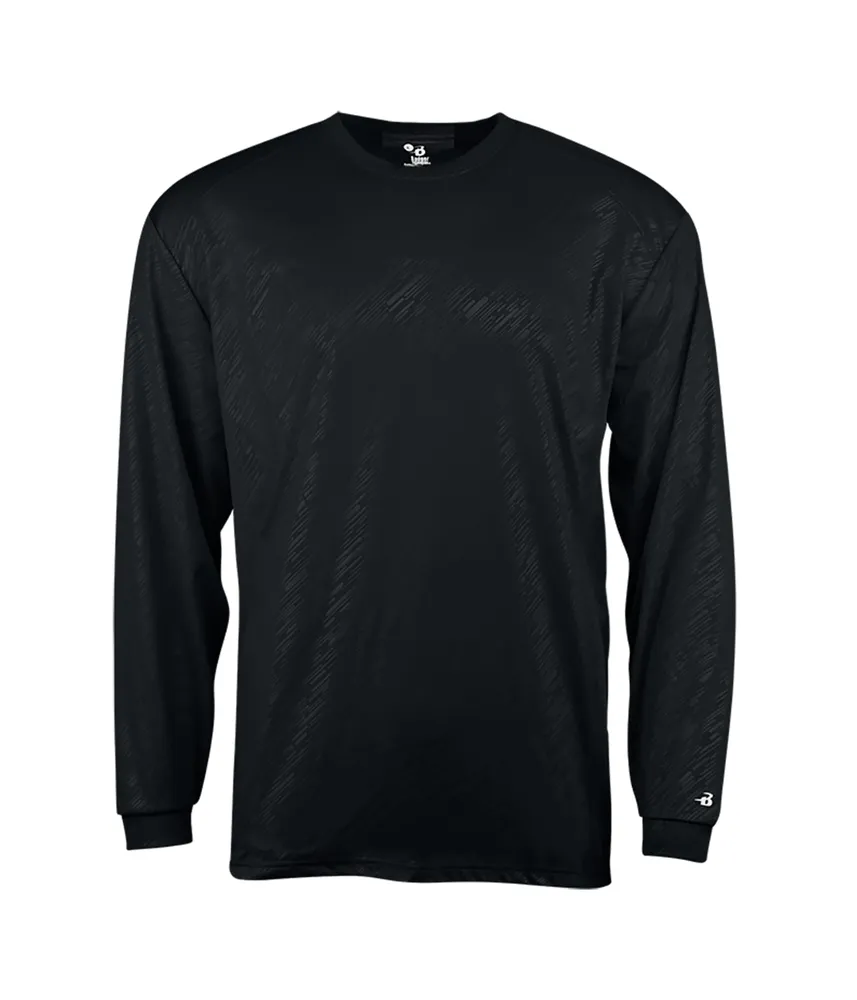 Line Embossed Youth L/S Tee