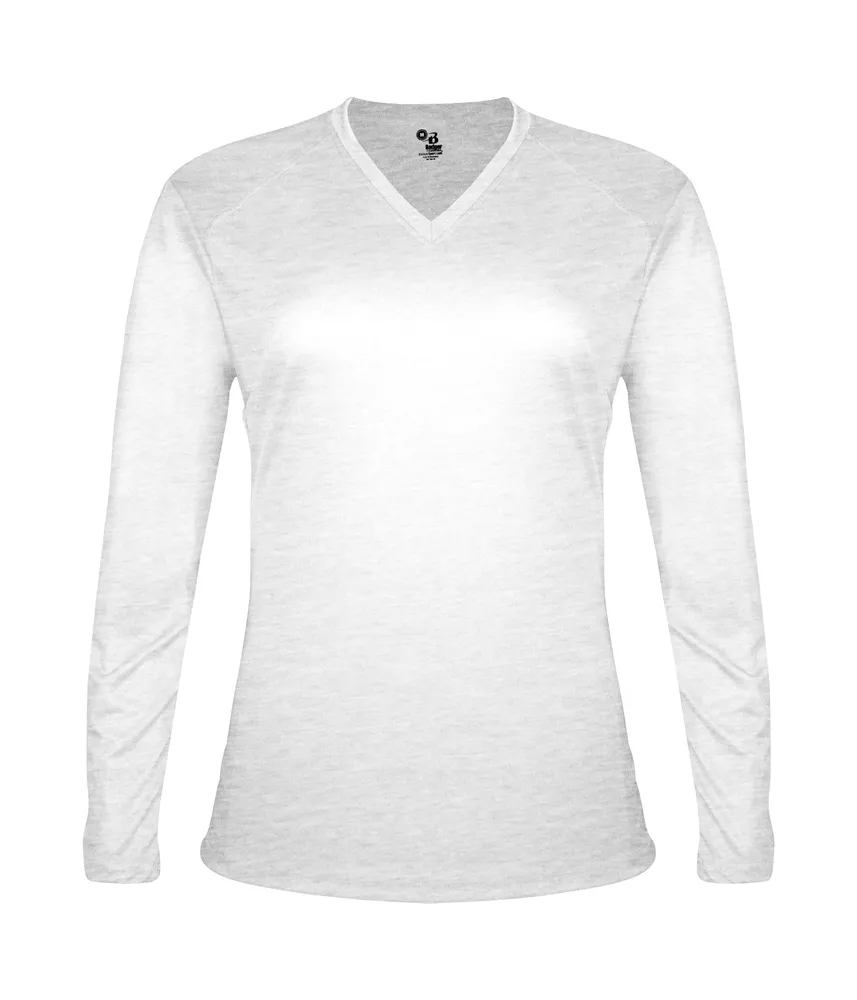 Tri-Blend Ladies' V-Neck L/S T